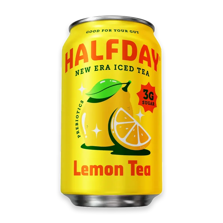 Halfday Prebiotics Lemon Iced Tea Can
