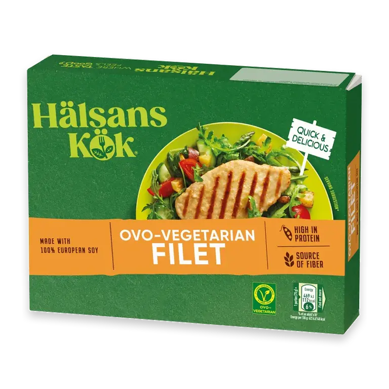 Vegetariska sojafiléer OVO Fryst 300g
