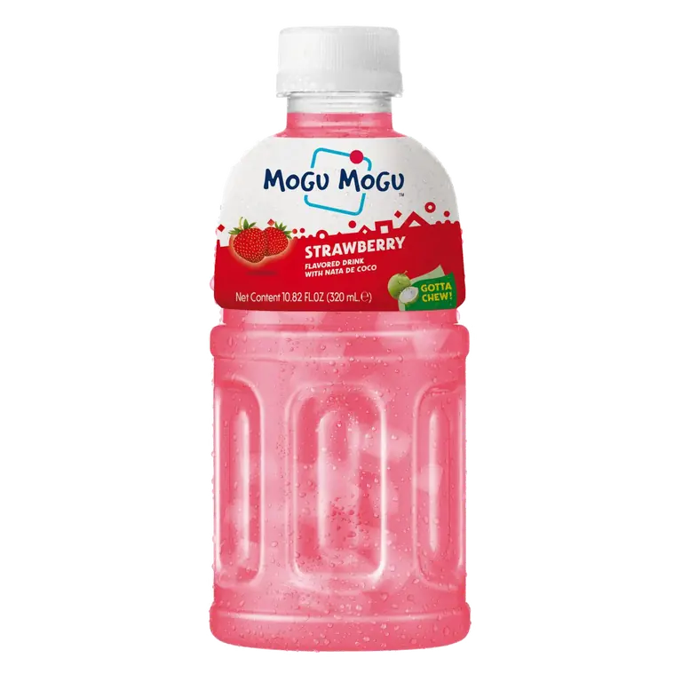 Mogu Mogu Strawberry Flavored Drink with Nata de Coco 320ml