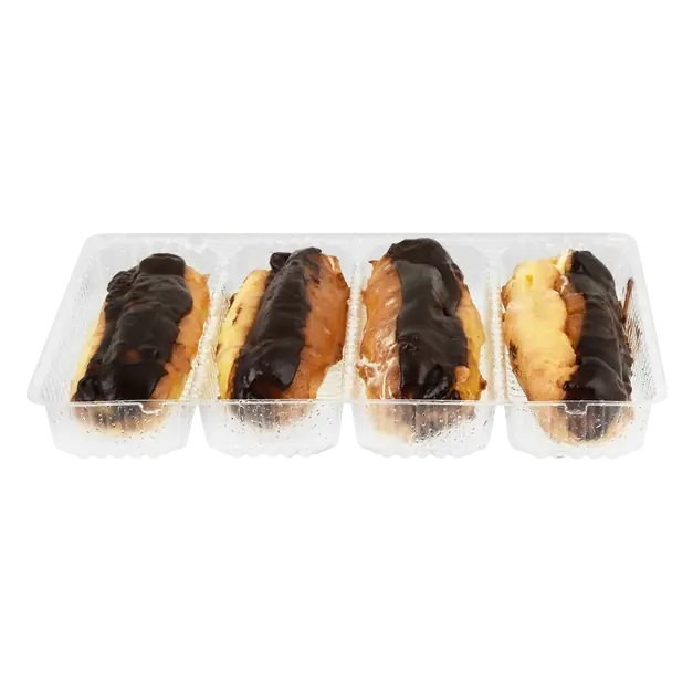 Bakery Eclairs with Chocolate Icing - 4 ct