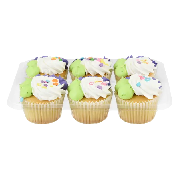 Bakery Gold Cupcakes with Vanila Creme Frosting - 6 ct