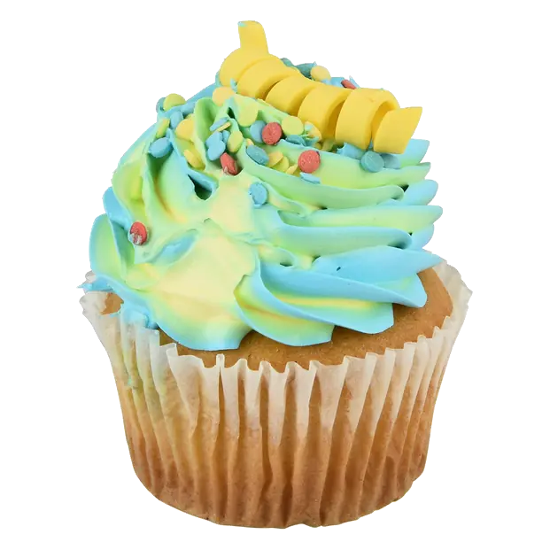 Bakery Jumbo Gold Cupcake with Vanilla Creme Frosting