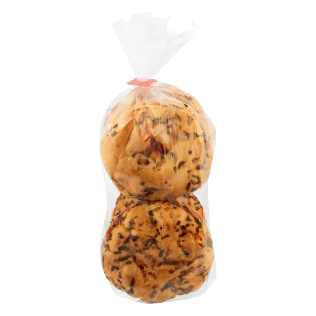 Bakery Pepper Onion & Garlic Focaccia - 4 ct