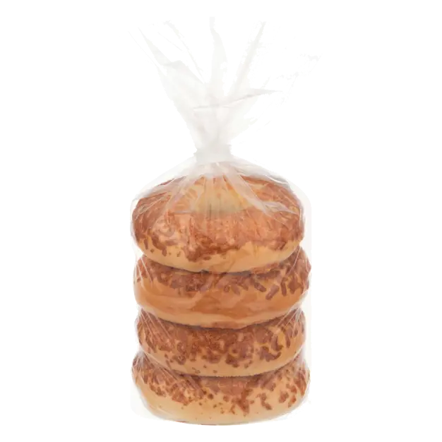 Bakery Unsliced Asiago Cheese Bagels - 4 ct