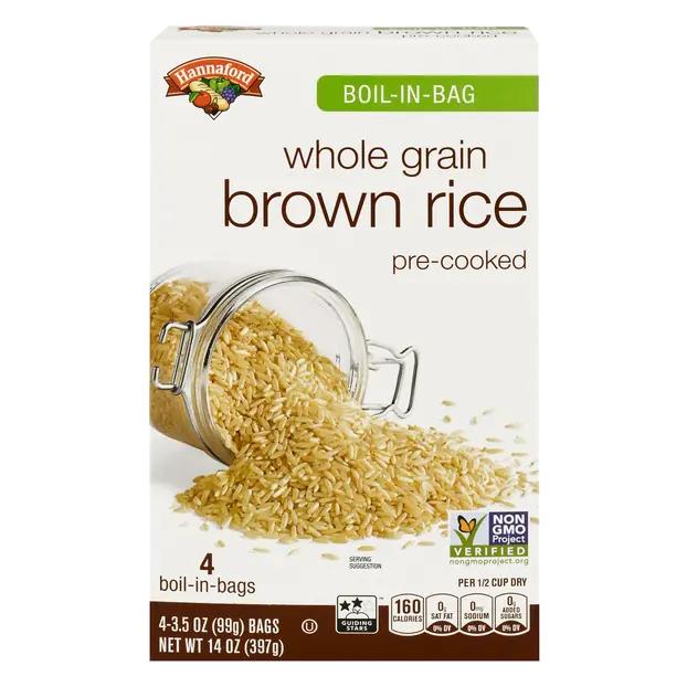 Boil-in-Bag Precooked Whole Grain Brown Rice - 4 ct