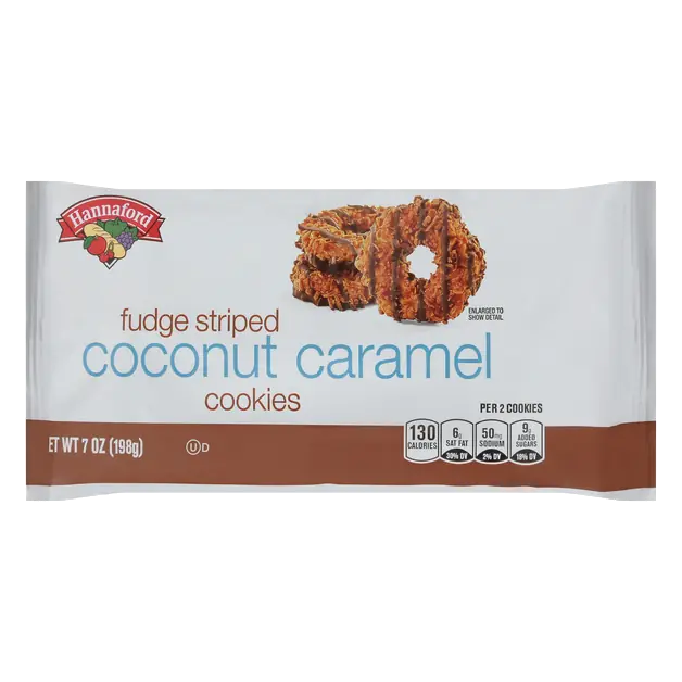 Coconut Caramel Fudge Striped Cookies