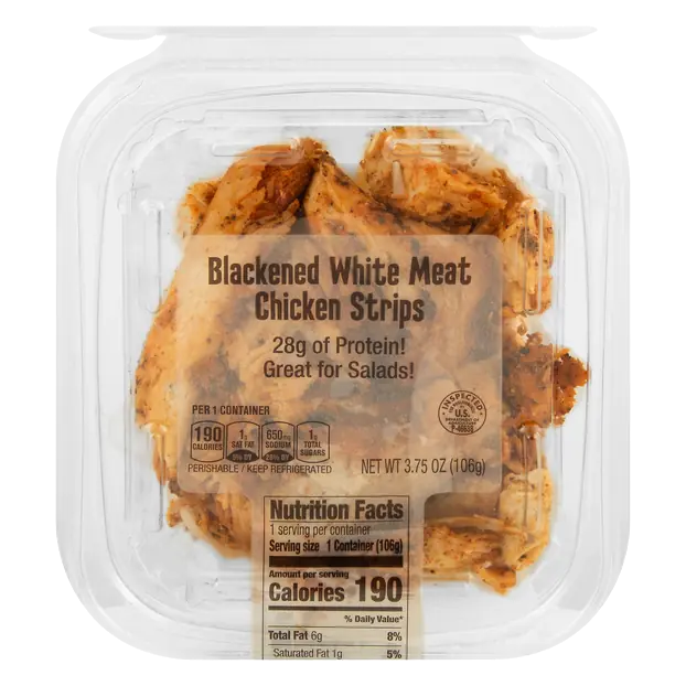 Deli Blackened White Meat Chicken Strips - 2 ct