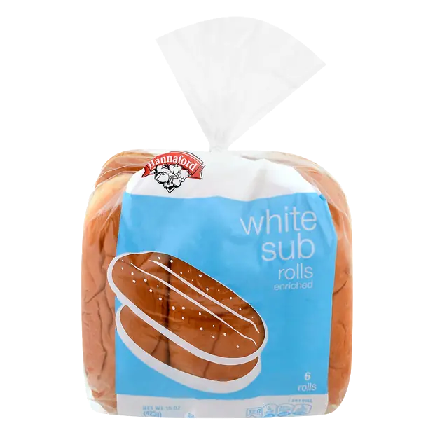 Enriched White Sub Rolls - 6 ct