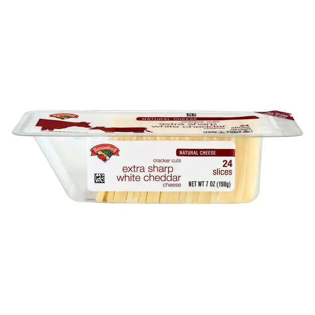 Extra Sharp White Cheddar Cheese Cracker Cut Slices - 24 ct