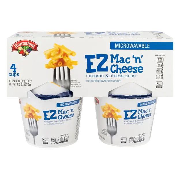 EZ Mac 'n' Cheese Microwaveable - 4 ct