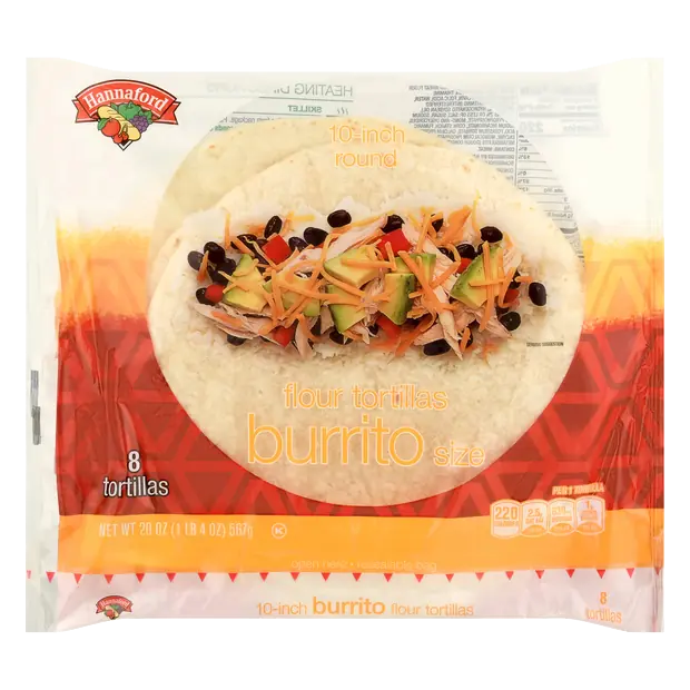 Flour Tortillas for Burritos 10 Inch - 8 ct