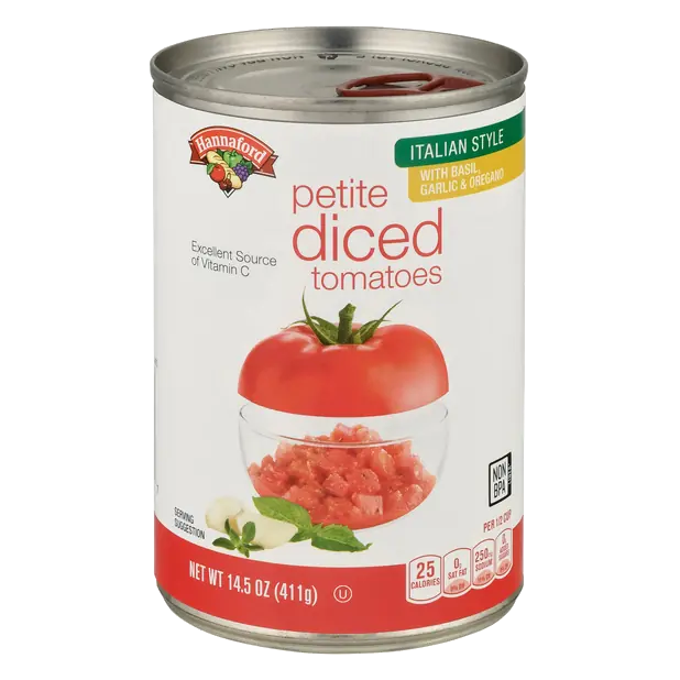 Italian Style Petite Diced Tomatoes with Basil Garlic & Oregano
