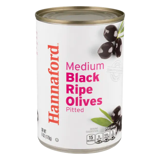 Medium Pitted Ripe Black Olives