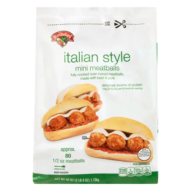 Mini Italian Style Beef & Pork Meatballs Frozen