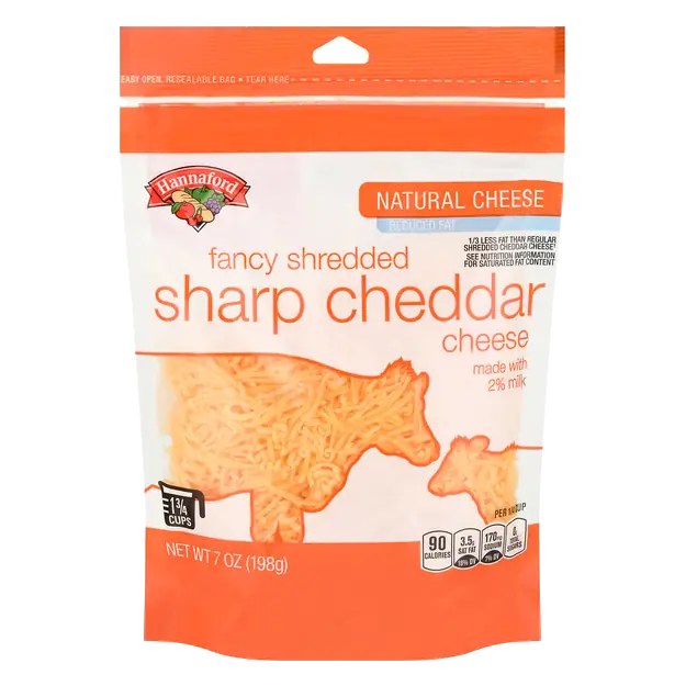 Natural Reduced Fat Fancy Shredded Sharp Cheddar Cheese