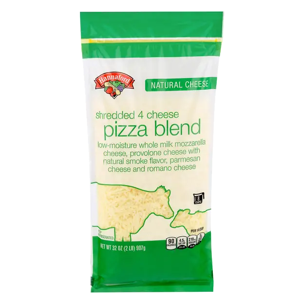 Natural Shredded 4 Cheese Pizza Blend