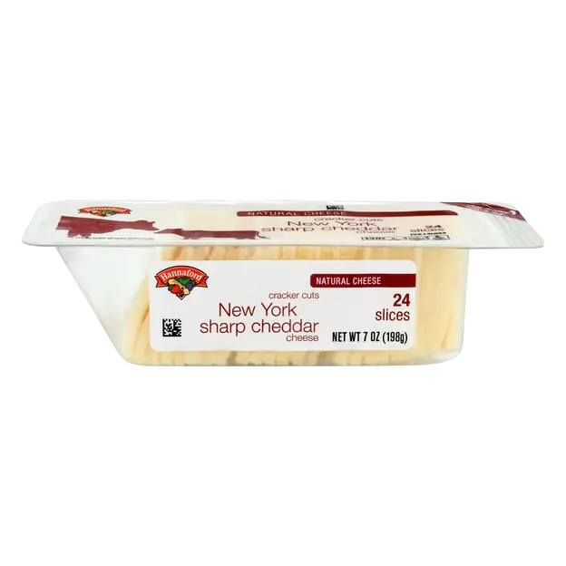 New York Sharp Cheddar Cheese Cracker Cut Slices - 24 ct