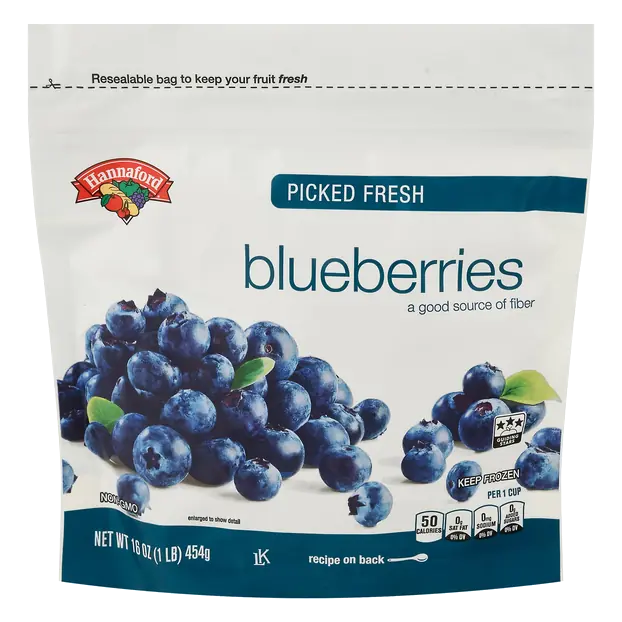 Picked Fresh Blueberries Frozen