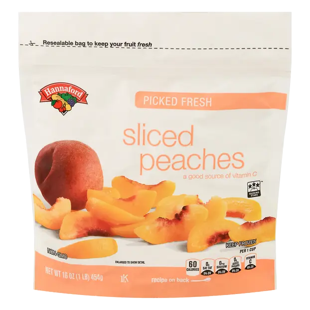 Picked Fresh Sliced Peaches Frozen