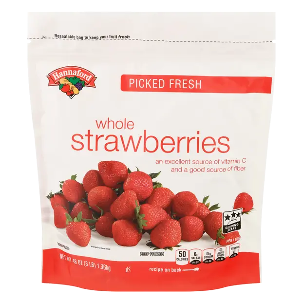 Picked Fresh Whole Strawberries Frozen