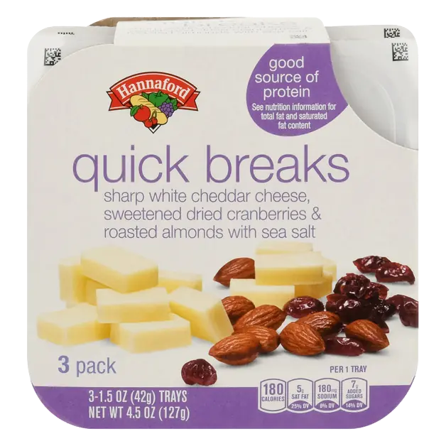 Quick Breaks White Cheddar Cheese Sharp - 3 ct