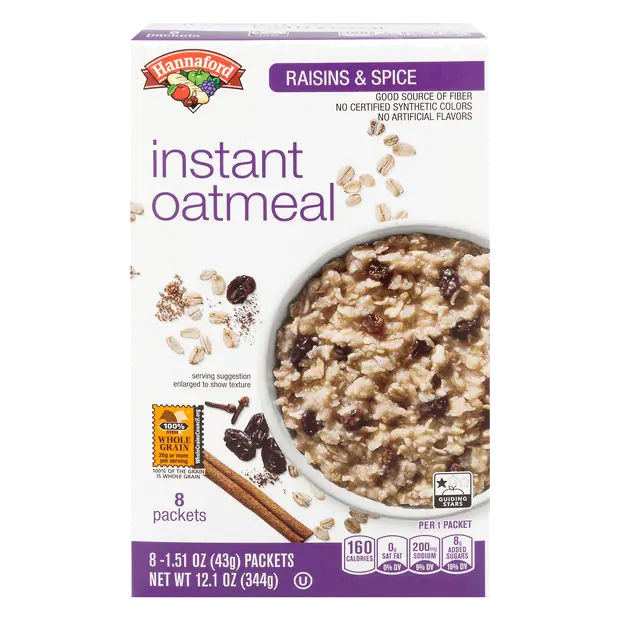 Raisins & Spice Instant Oatmeal Packets - 8 ct