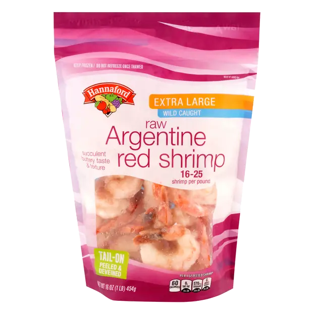 Raw Argentine Extra Large Red Shrimp 16-25 ct per lb Frozen