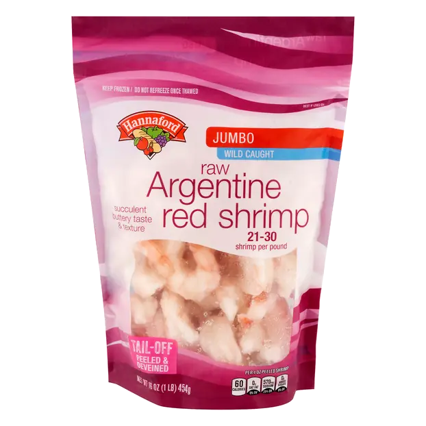 Raw Argentine Jumbo Red Shrimp 21-30 ct per lb Frozen