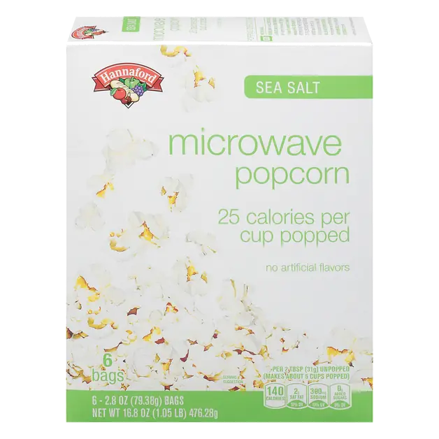 Sea Salt Microwave Popcorn - 6 ct