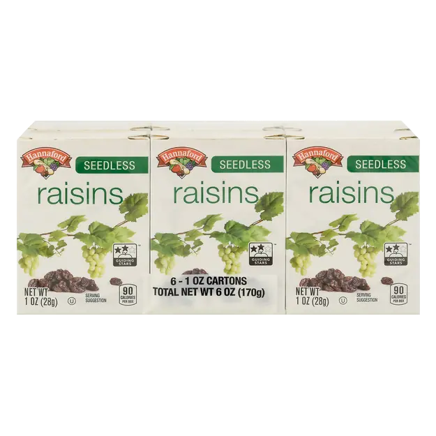 Seedless Raisins Boxes - 6 ct