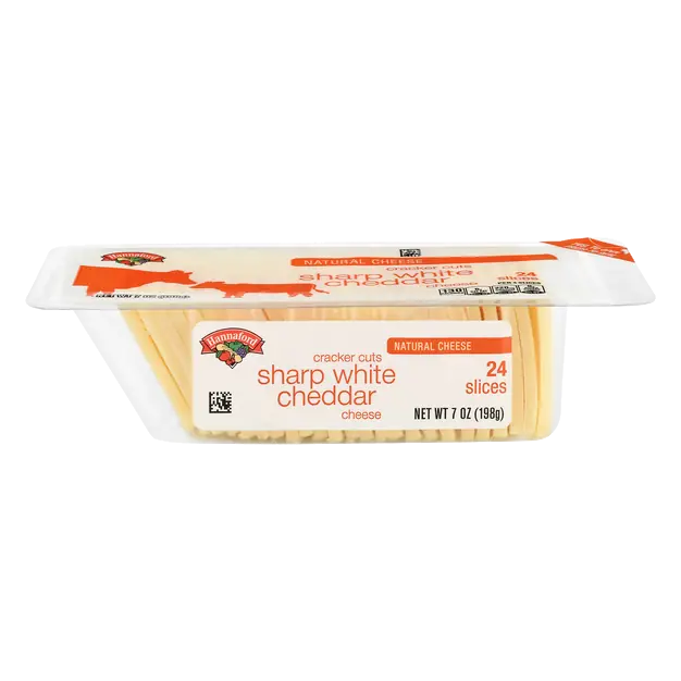 Sharp White Cheddar Cheese Cracker Cut Slices - 24 ct