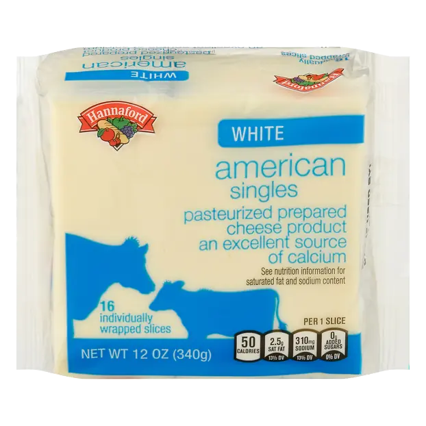 Singles White American Cheese Slices - 16 ct