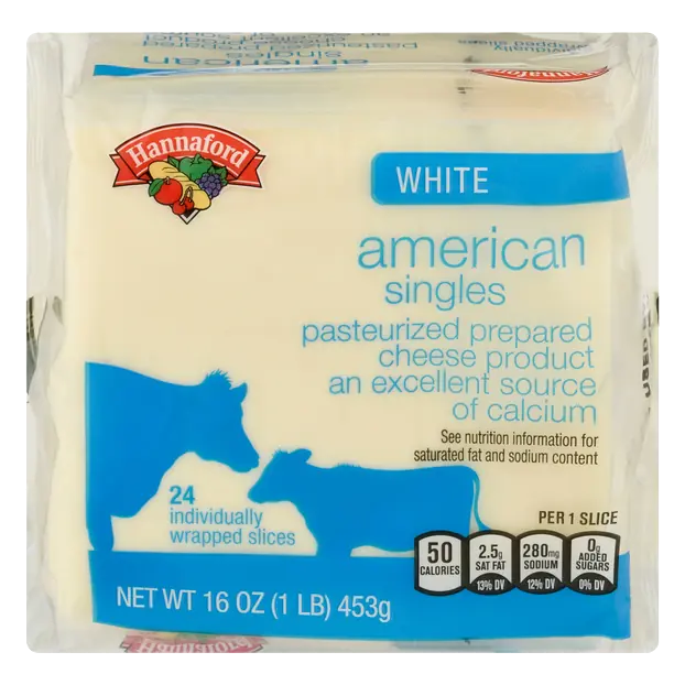 Singles White American Cheese Slices - 24 ct