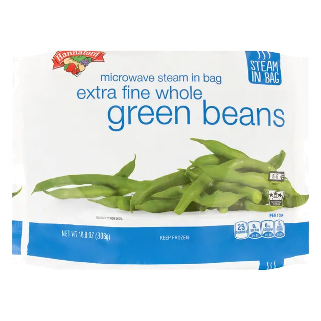 Steam In Bag Extra Fine Whole Green Beans Frozen