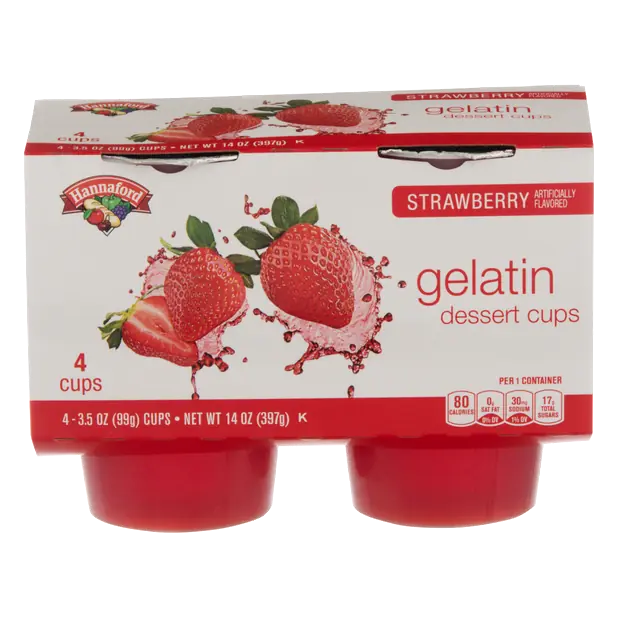 Strawberry Gelatin Dessert Cups - 4 ct