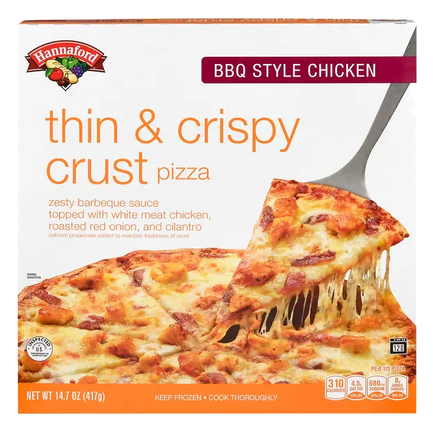 Thin & Crispy Crust BBQ Style Chicken Pizza Frozen