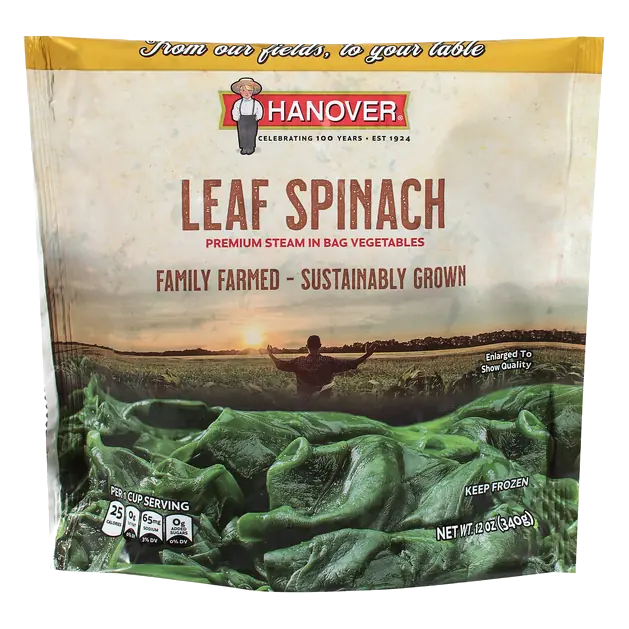 The Gold Line Steam In Bag Leaf Spinach Frozen