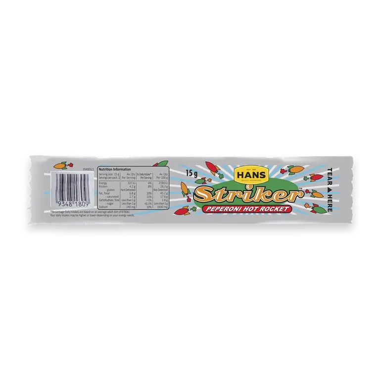 Striker Pepperoni Hot Rocket Sticks