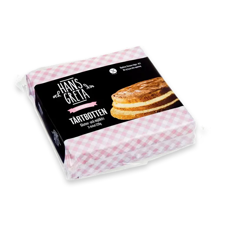 Tårtbotten Glutenfri 3-delad 220g Hans och Greta