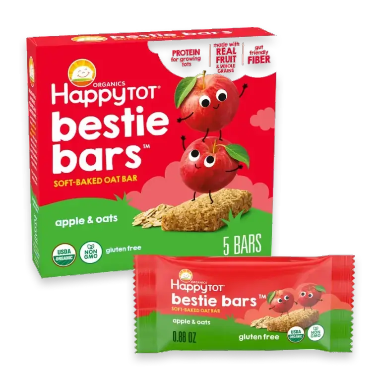 Happy Tot Organics Bestie Bars Apple & Oats Soft-Baked Oat Bars