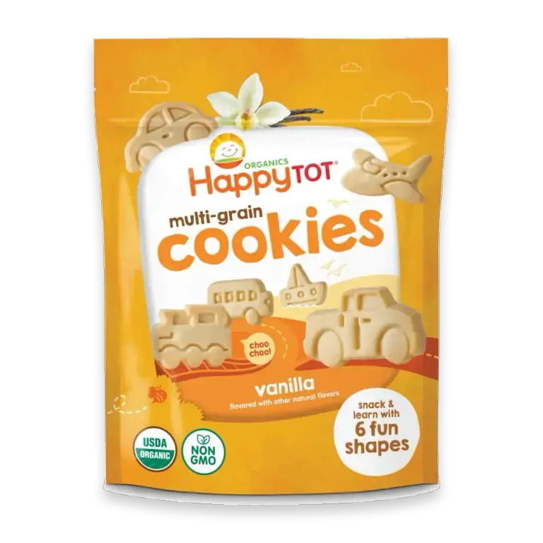 Happy Tot Organics Cookies Vanilla Whole Grain Toddler Cookies BAG