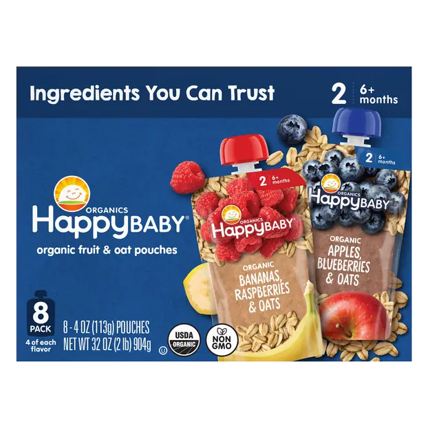 Organics 2 Baby Food Variety Pack - 8 ct