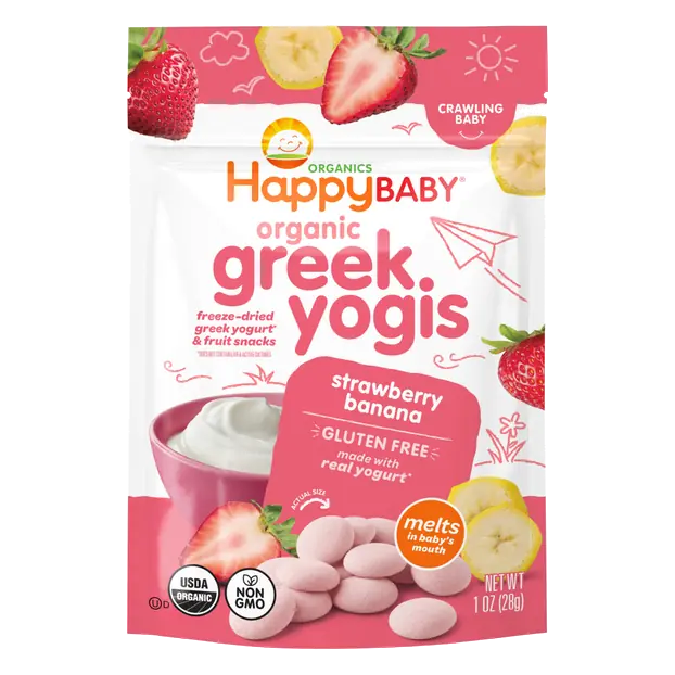 Organics Greek Yogis Strawberry Banana Yogurt & Fruit Snacks