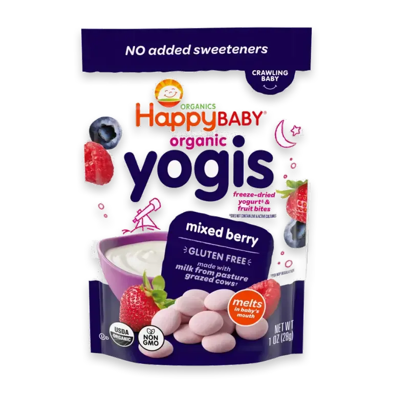 Organics Yogis Mixed Berry & Yogurt Freeze-Dried Organic Baby Snack Bag