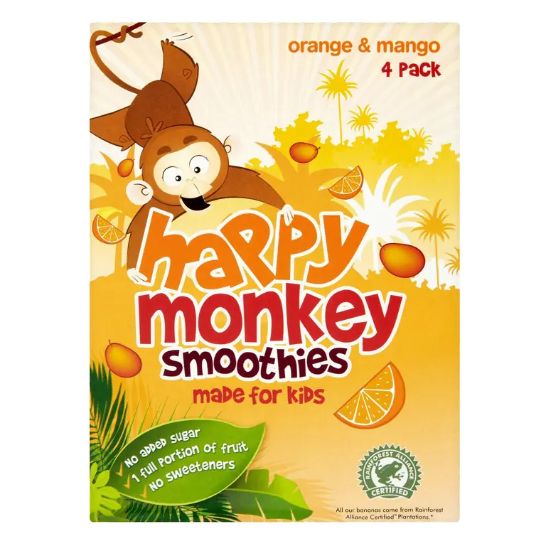 Orange & Mango Kids Smoothie 4x180ml