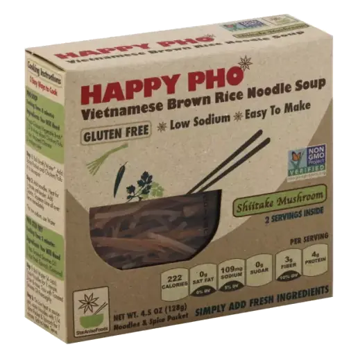 Vietnamese Brown Rice Noodle Soup, Shiitake Mushroom