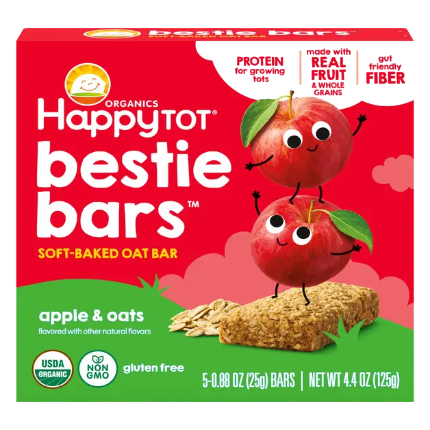 Organics Fiber & Protein Apples & Spinach Oat Bars - 5 ct