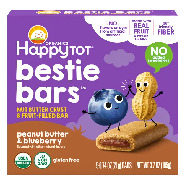 Organics Peanut Butter & Blueberry Bestie Bars - 5 ct