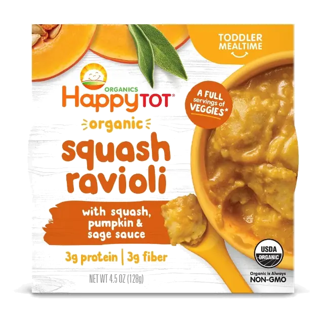 Squash Ravioli with Squash, Pumpkin & Sage Sauce Organic Bowl