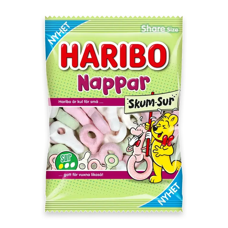 Godis Nappar Skum Sur 120g
